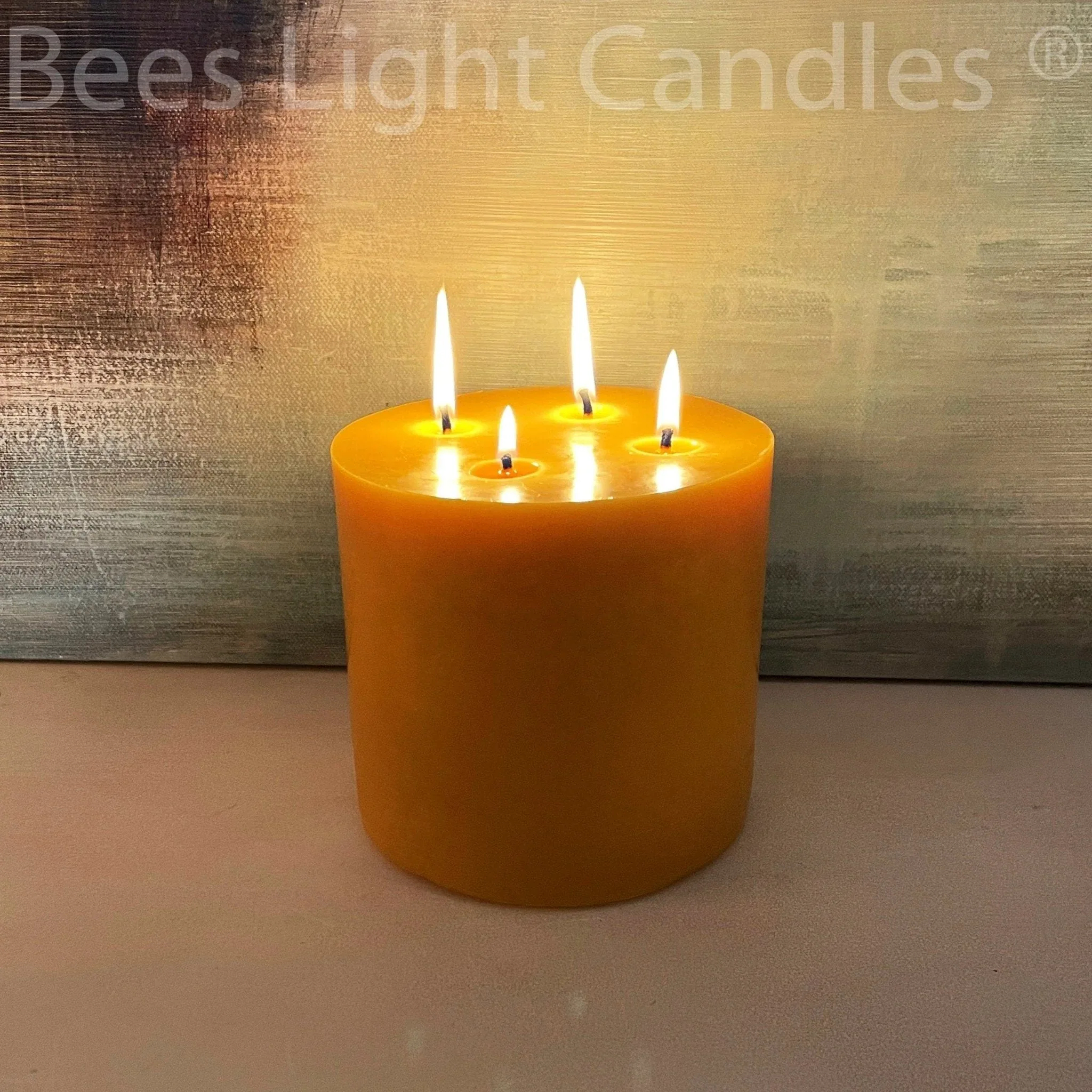 6x6" Beeswax Pillar Candle - Image 2
