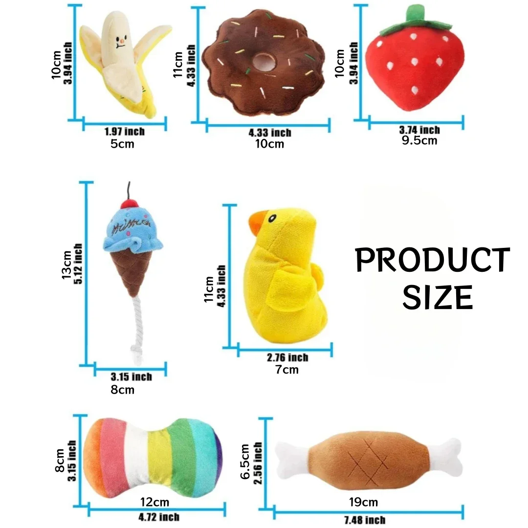 7-Piece Plush Puppy Toy Set – Chew, Play & Sound - Image 3