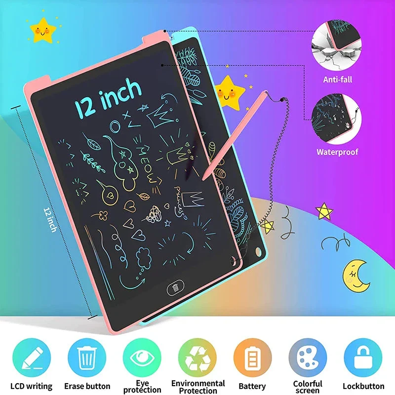 8.5 & 12 Inch LCD Writing Tablet for Kids – Digital Drawing Board & Handwriting Pad Toy with Stylus - Image 4