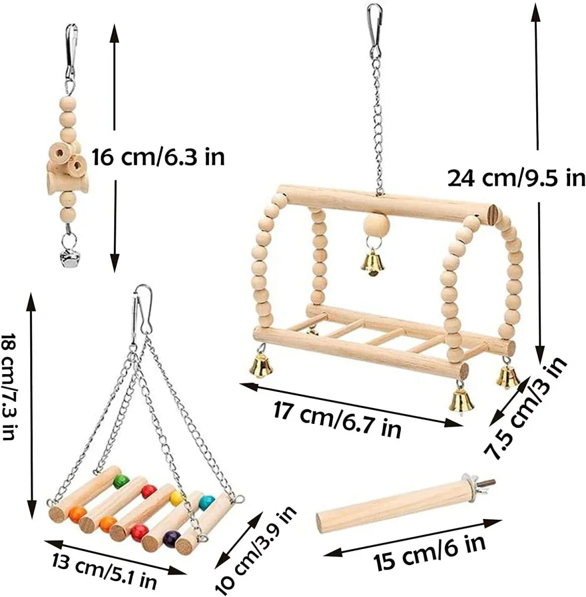 8 Pack Bird Toys for Cage Accessories - Image 8