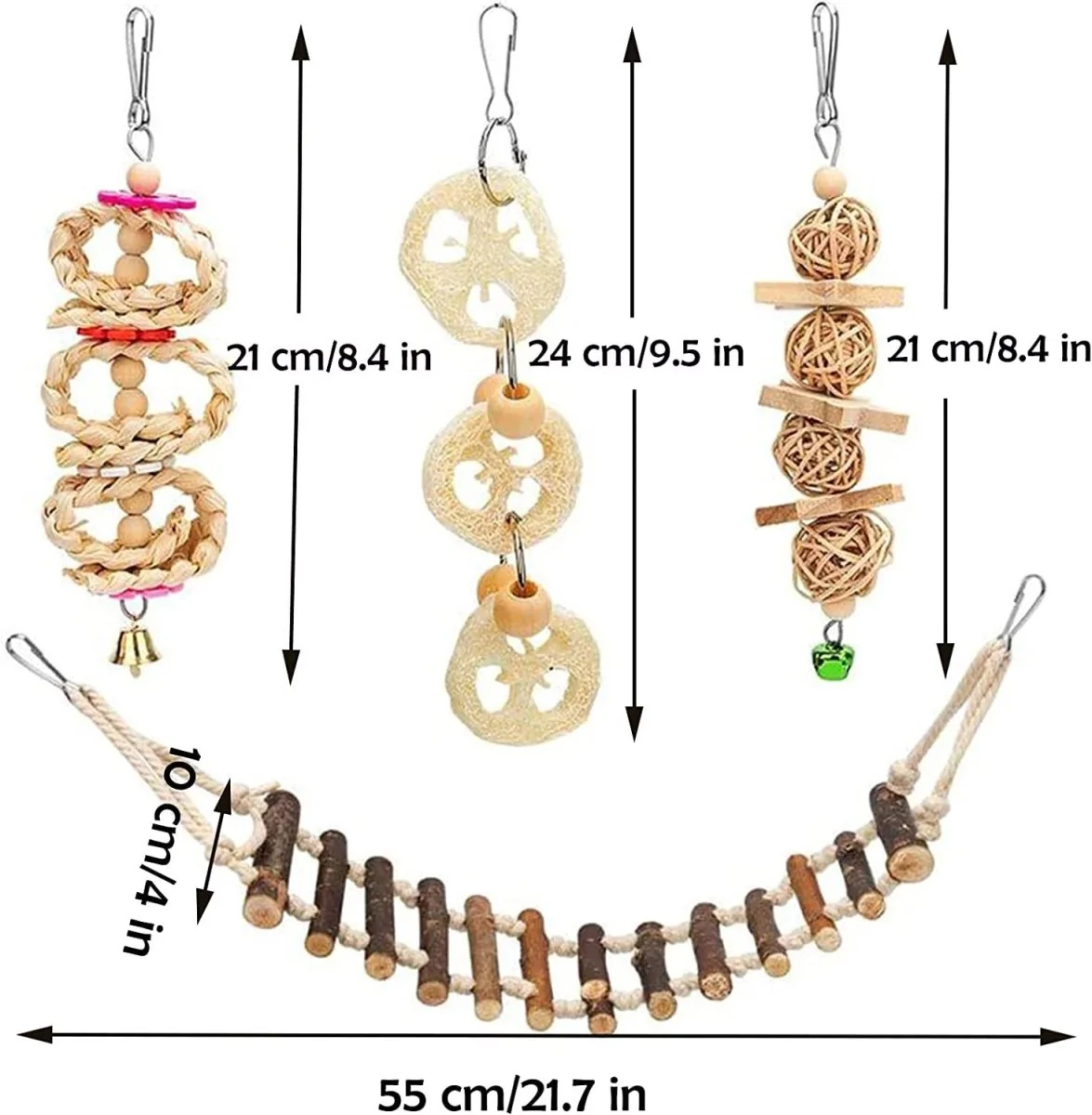 8 Pack Bird Toys for Cage Accessories - Image 9