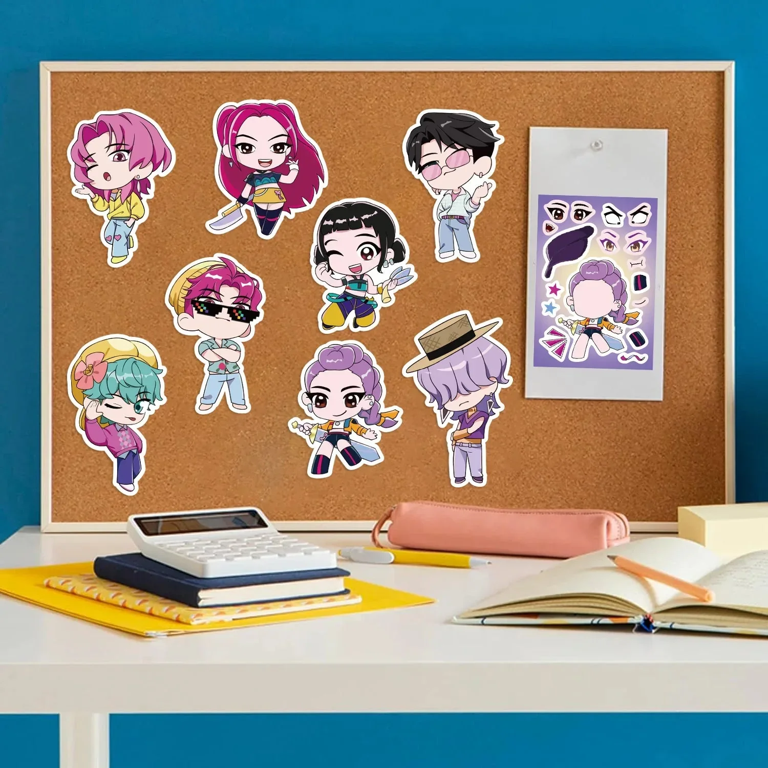 8Sheets Children DIY Puzzle Sticker Games K-POP DEMON HUNTERS Make A Face Funny Assemble Jigsaw Stickers Kids Educational Toys - Image 5