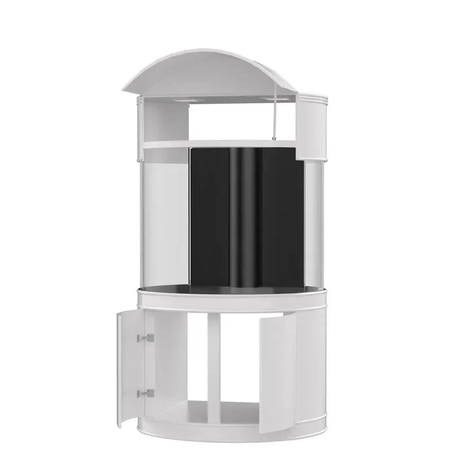 90 Gallon 3/4 Cylinder Glass Reef-Ready Aquarium Set in Tulum White - Image 2