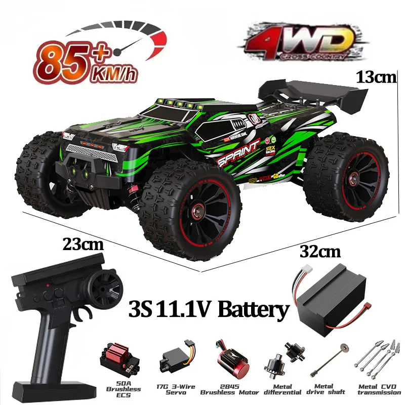 9522PRO 1:16 RC Car - 85KM/H Brushless 4WD Off-Road Drift Racing Truck with LED Lights, Professional High-Speed Remote Control Car - Image 10