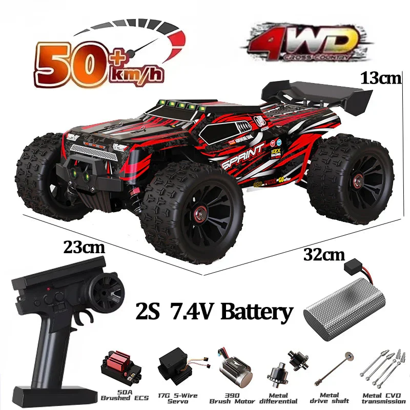 9522PRO 1:16 RC Car - 85KM/H Brushless 4WD Off-Road Drift Racing Truck with LED Lights, Professional High-Speed Remote Control Car - Image 11