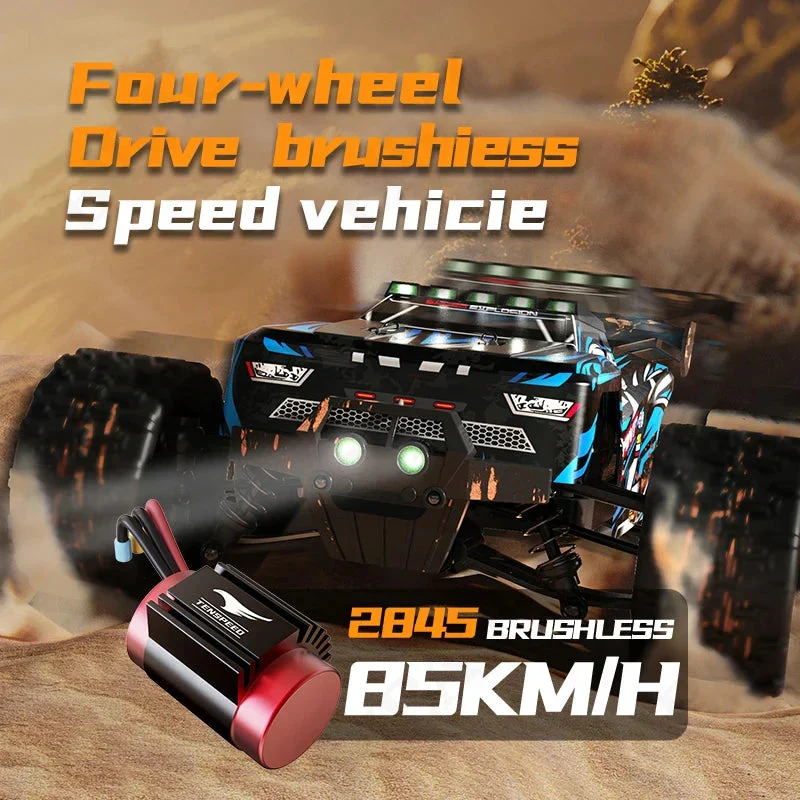 9522PRO 1:16 RC Car - 85KM/H Brushless 4WD Off-Road Drift Racing Truck with LED Lights, Professional High-Speed Remote Control Car - Image 2