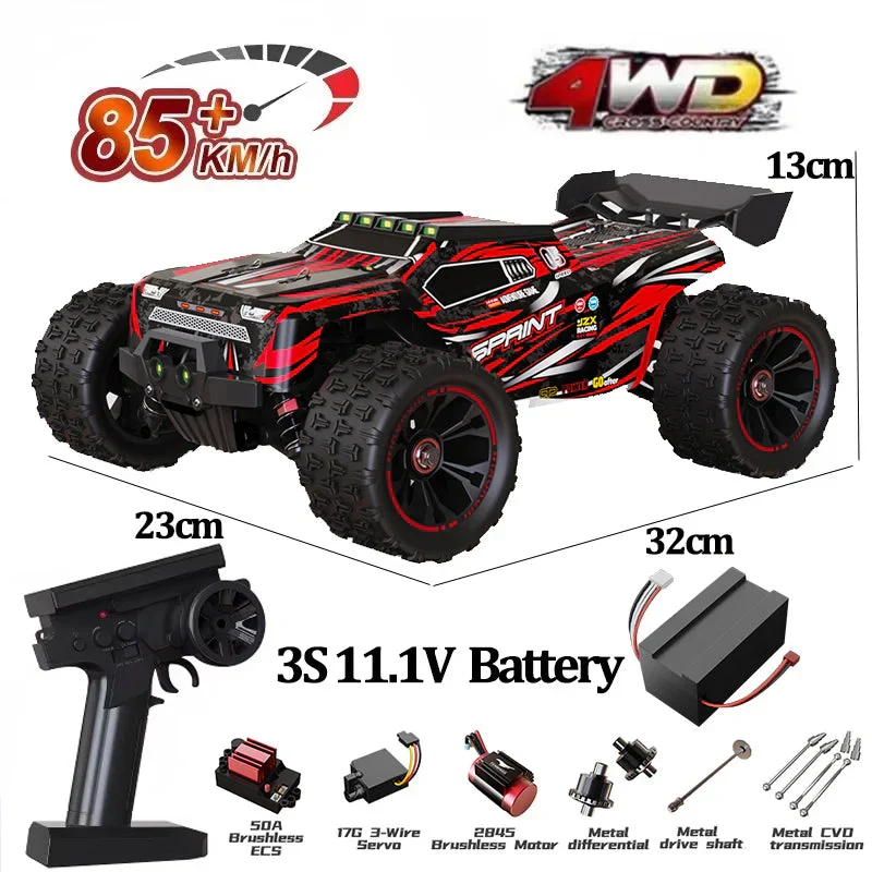 9522PRO 1:16 RC Car - 85KM/H Brushless 4WD Off-Road Drift Racing Truck with LED Lights, Professional High-Speed Remote Control Car - Image 8