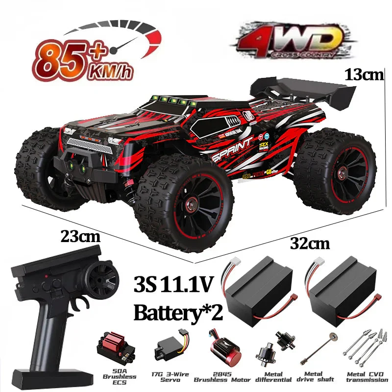 9522PRO 1:16 RC Car - 85KM/H Brushless 4WD Off-Road Drift Racing Truck with LED Lights, Professional High-Speed Remote Control Car - Image 9