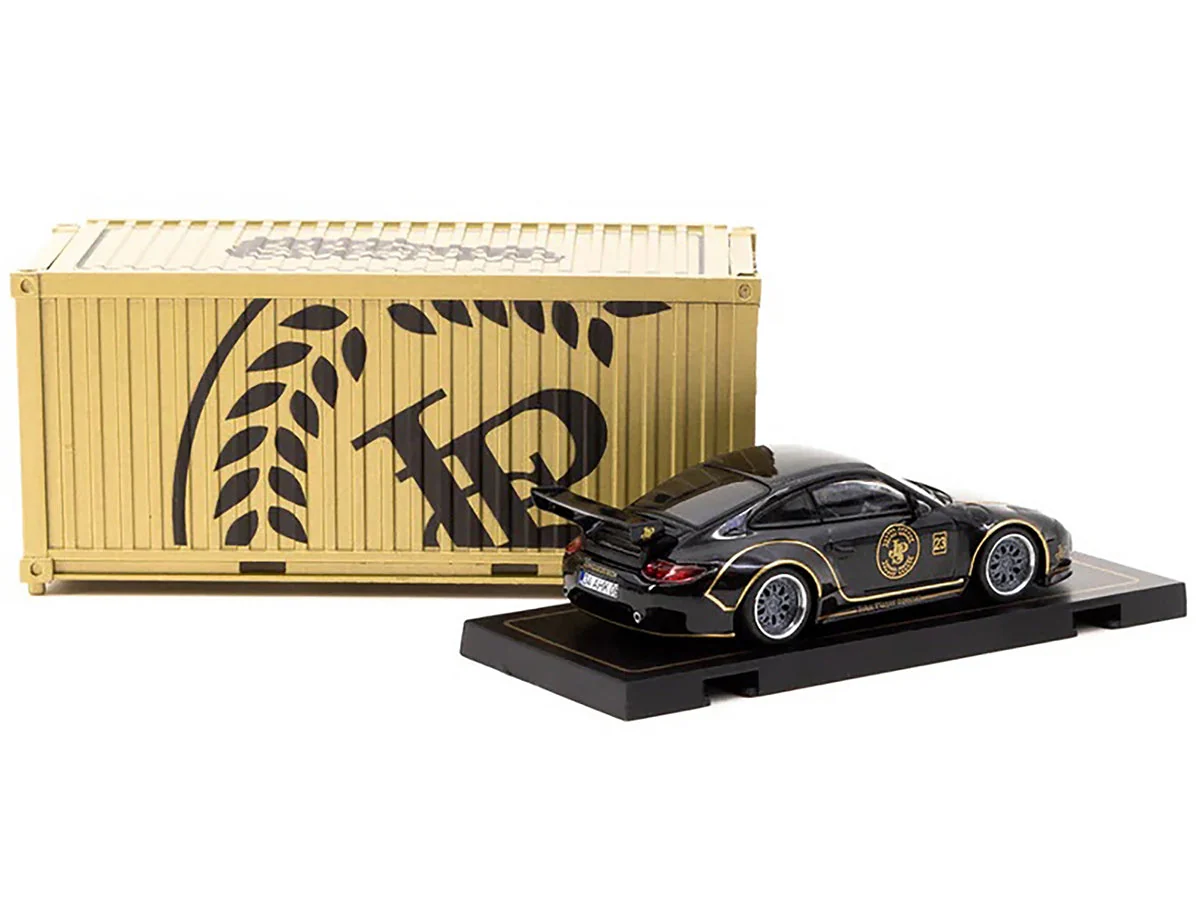 997 Old & New Body Kit #23 Black with Gold Graphics "John Player Special" "Hobby64" Series 1/64 Diecast Model Car by Tarmac Works - Image 3