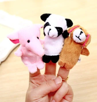 A set of 6 pieces of love each other, a family of fingers, a family of six early childhood puppet toys - Image 2