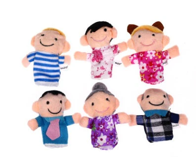 A set of 6 pieces of love each other, a family of fingers, a family of six early childhood puppet toys - Image 3