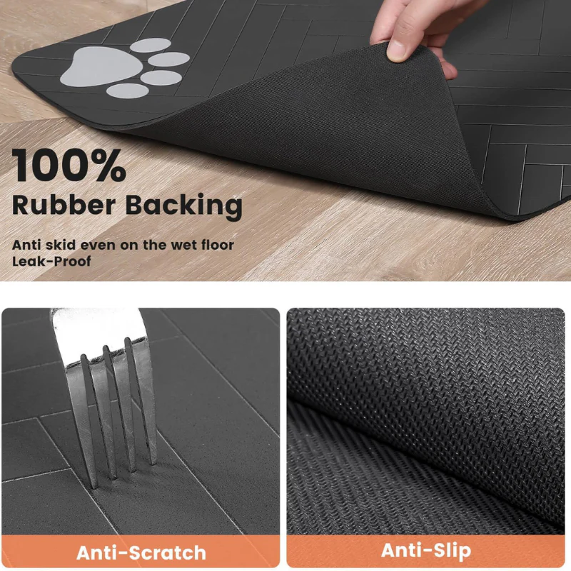 Absorbent Dog Food Mat Waterproof Pet Feeding Mat for Dogs & Cats - Image 2