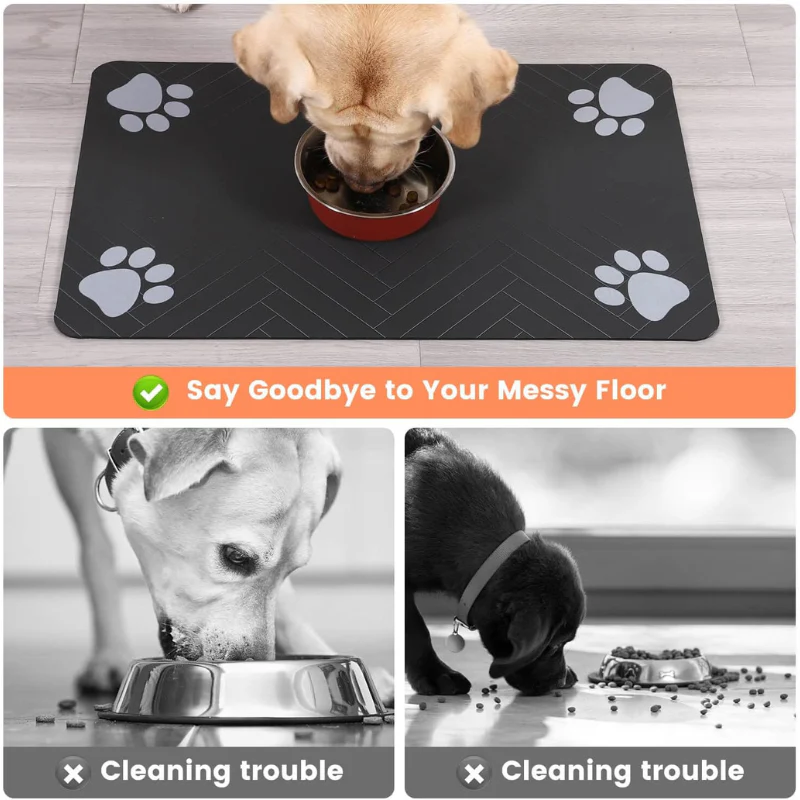 Absorbent Dog Food Mat Waterproof Pet Feeding Mat for Dogs & Cats - Image 5