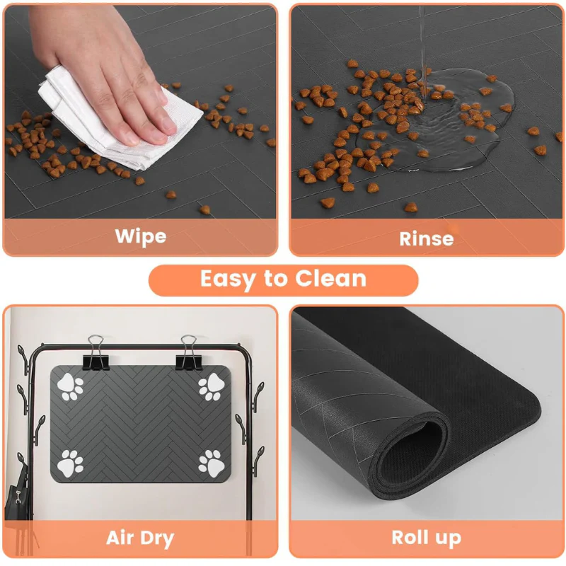 Absorbent Dog Food Mat Waterproof Pet Feeding Mat for Dogs & Cats - Image 6