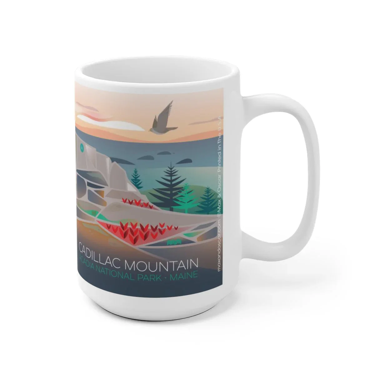 ACADIA NATIONAL PARK, CADILLAC MOUNTAIN 11 OZ OR 15 OZ CERAMIC MUG - Image 3