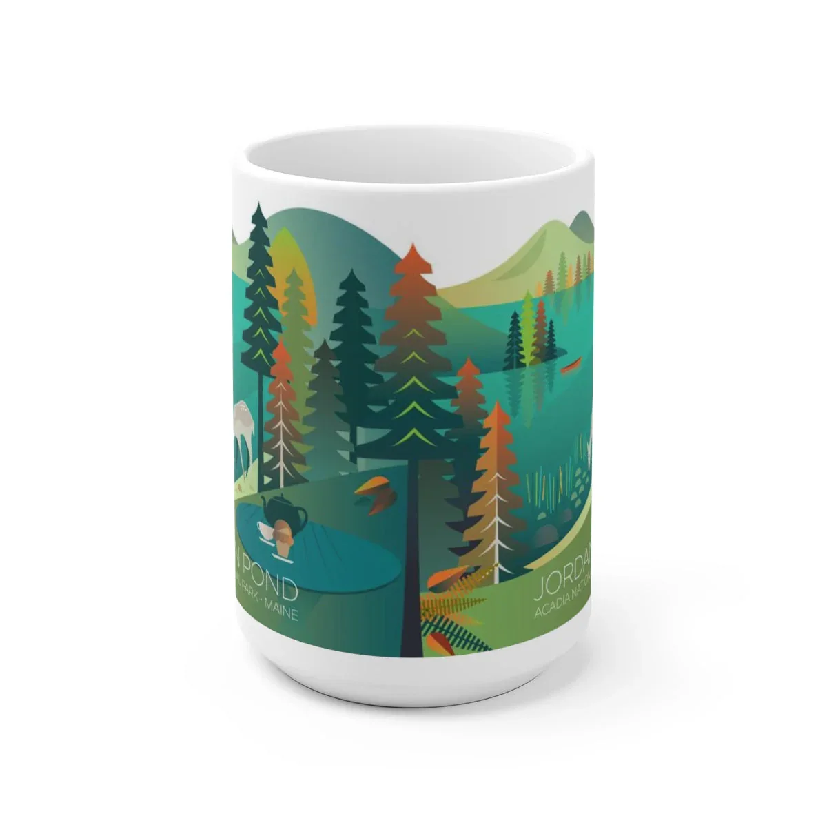 ACADIA NATIONAL PARK JORDAN POND 11 OZ OR 15 OZ CERAMIC MUG - Image 2