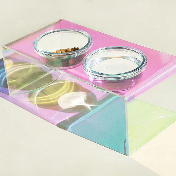 Acrylic Glass Pet Dazzling Food Bowl - Image 4