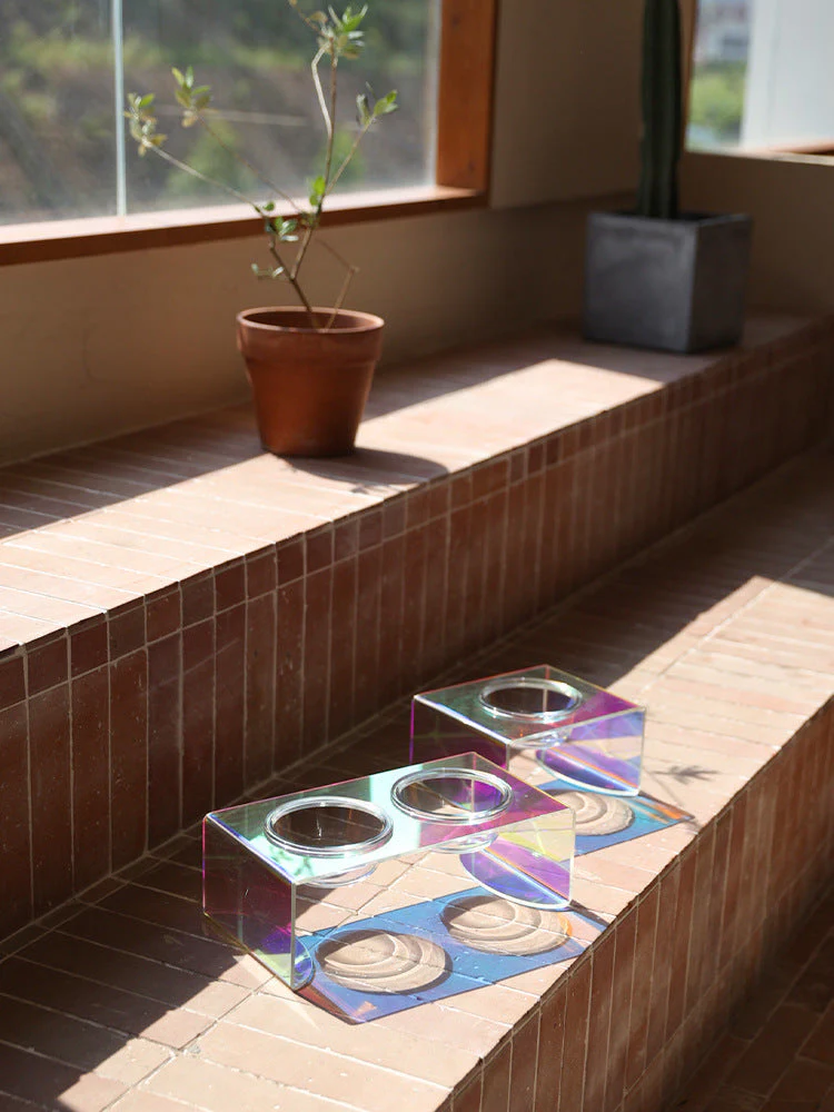 Acrylic Glass Pet Dazzling Food Bowl - Image 7