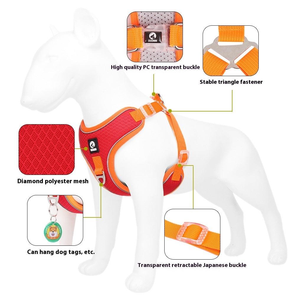 Adjustable Reflective Dog Harness Set - Image 3