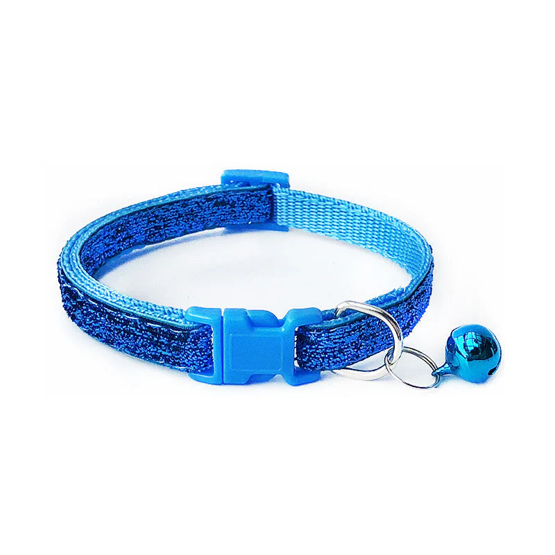 Adjustable Shiny Cat Collar With Bell - Image 2