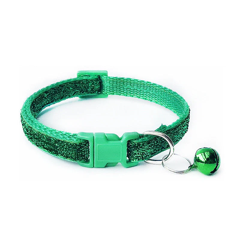 Adjustable Shiny Cat Collar With Bell - Image 3