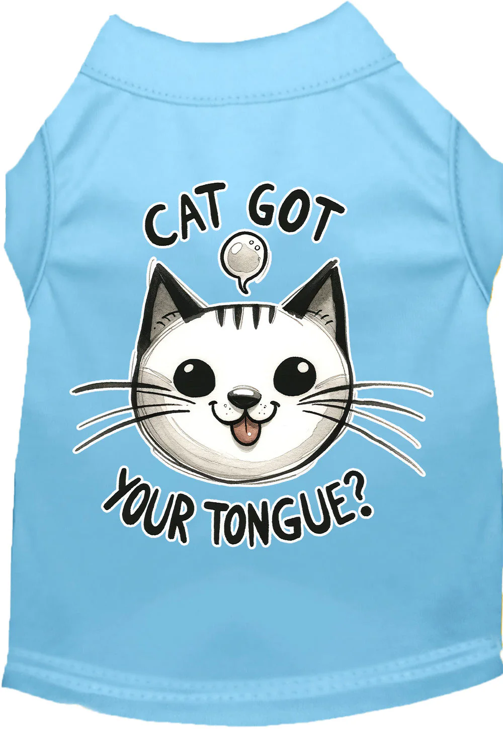 Adorable Cat or Dog Shirt for Pets "Cat Got Your Tongue" - Image 2