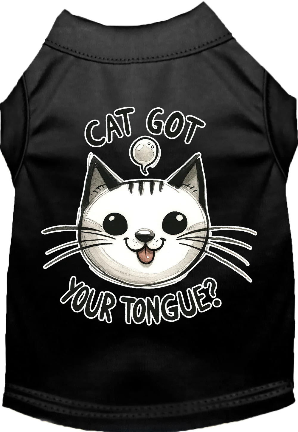 Adorable Cat or Dog Shirt for Pets "Cat Got Your Tongue" - Image 3