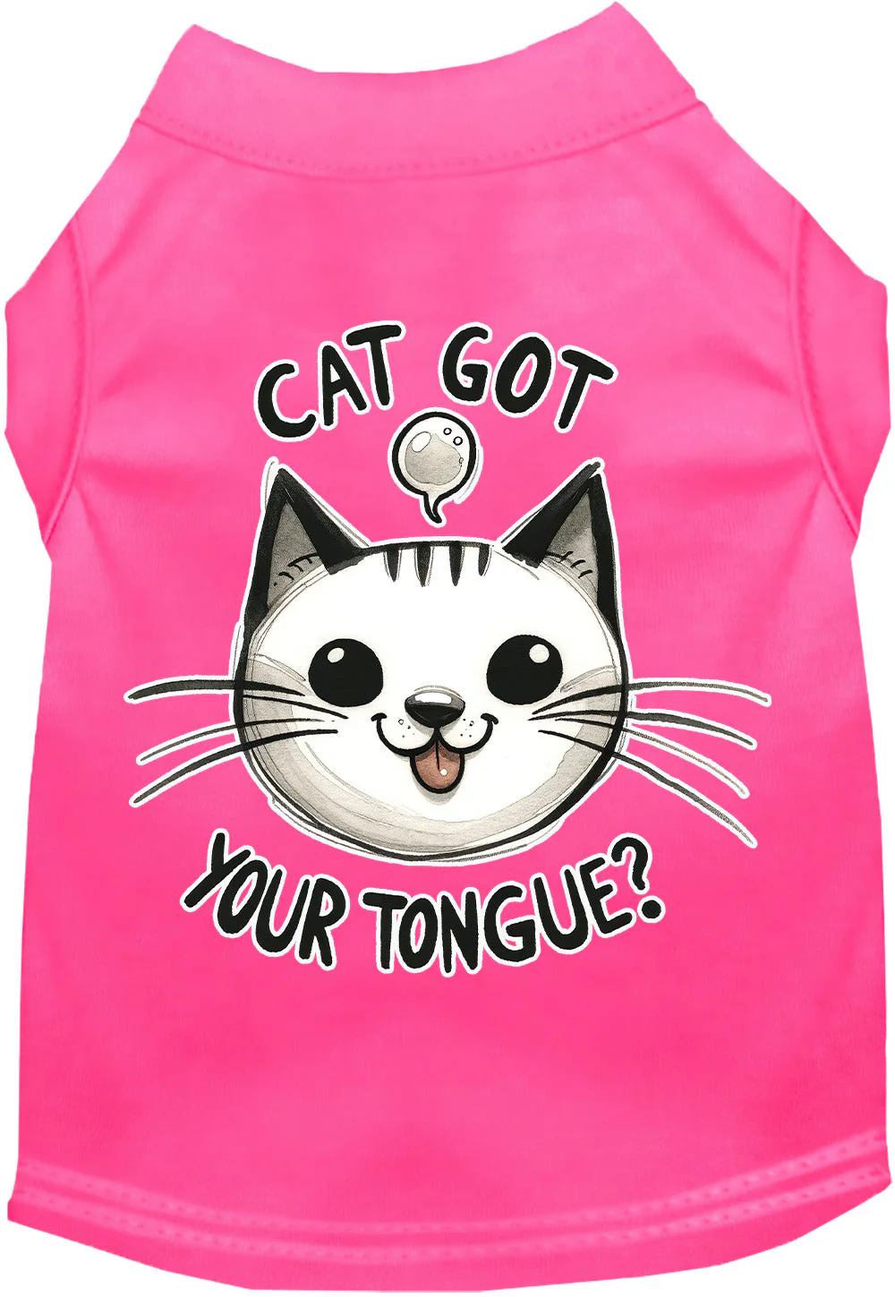 Adorable Cat or Dog Shirt for Pets "Cat Got Your Tongue" - Image 5