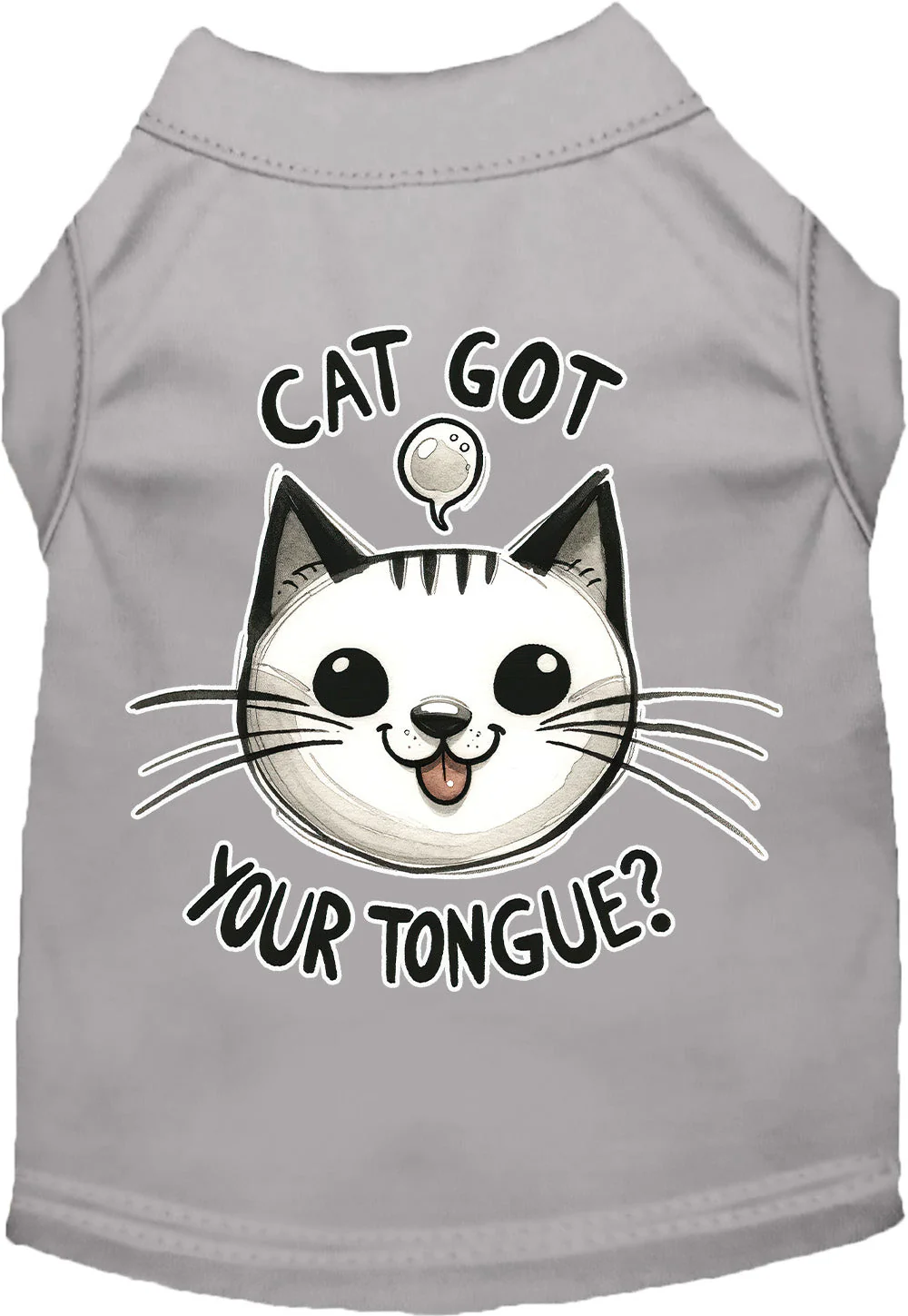 Adorable Cat or Dog Shirt for Pets "Cat Got Your Tongue" - Image 6