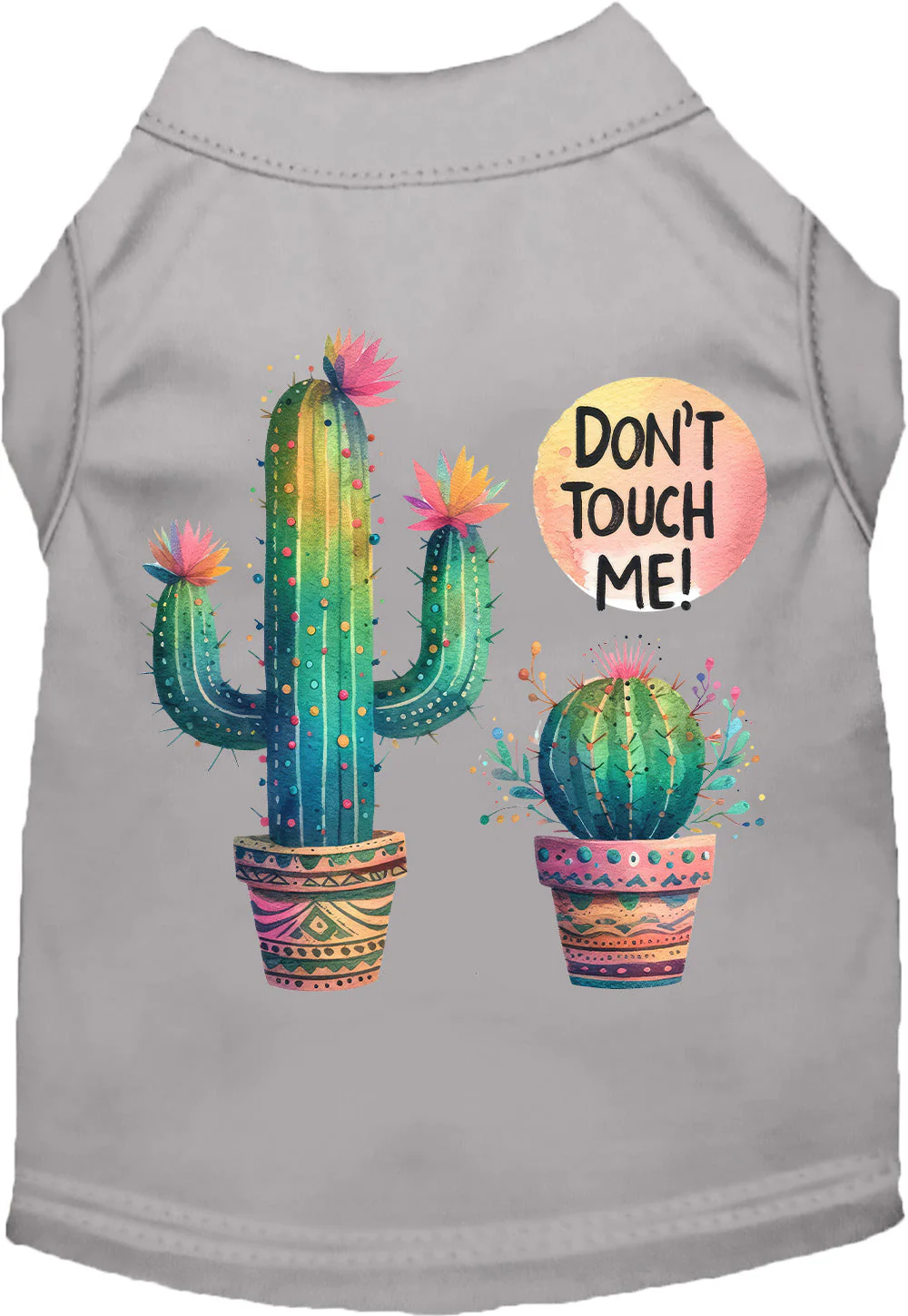 Adorable Cat or Dog Shirt for Pets "Don't Touch Me Cactus" - Image 10