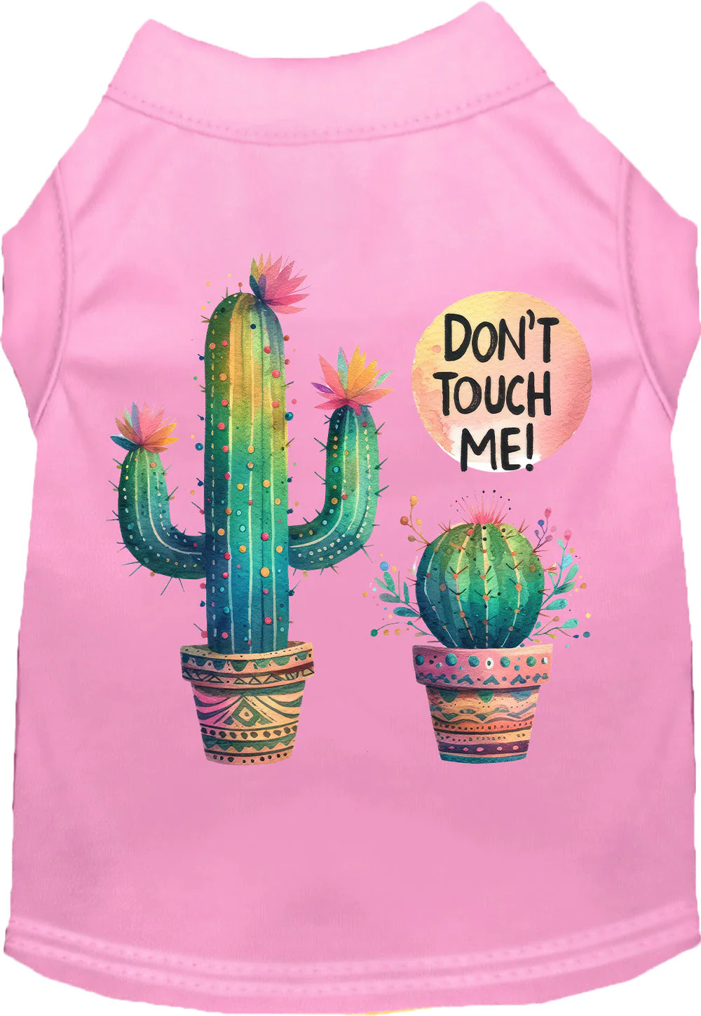 Adorable Cat or Dog Shirt for Pets "Don't Touch Me Cactus" - Image 11