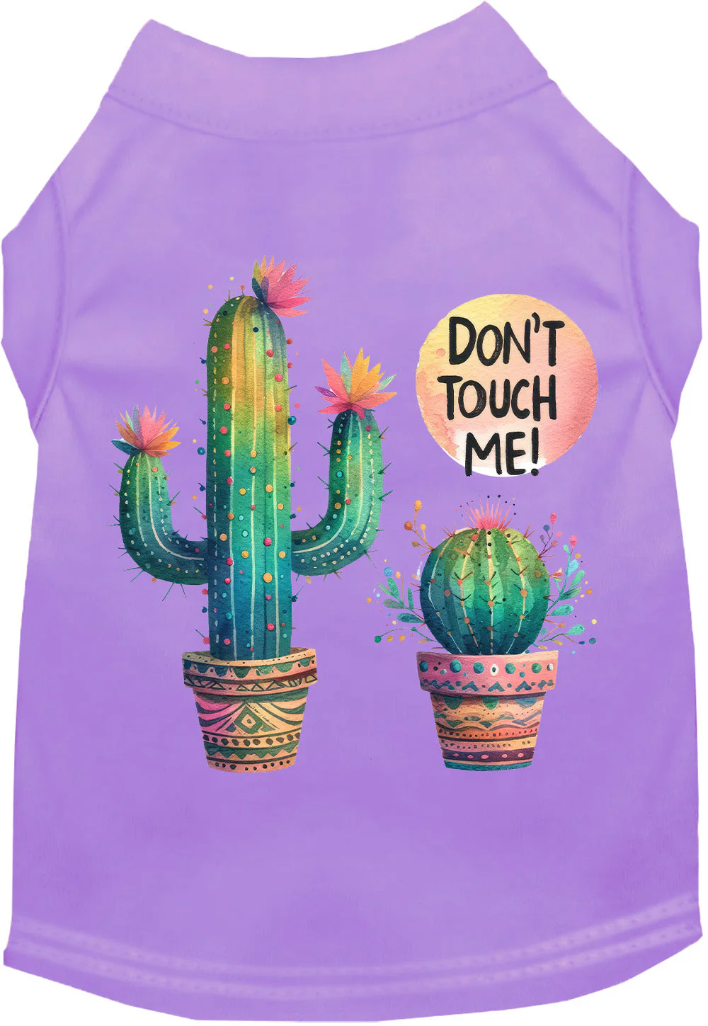 Adorable Cat or Dog Shirt for Pets "Don't Touch Me Cactus" - Image 12