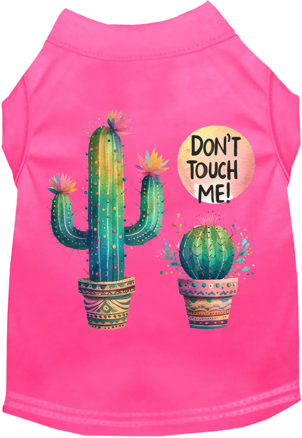 Adorable Cat or Dog Shirt for Pets "Don't Touch Me Cactus" - Image 3