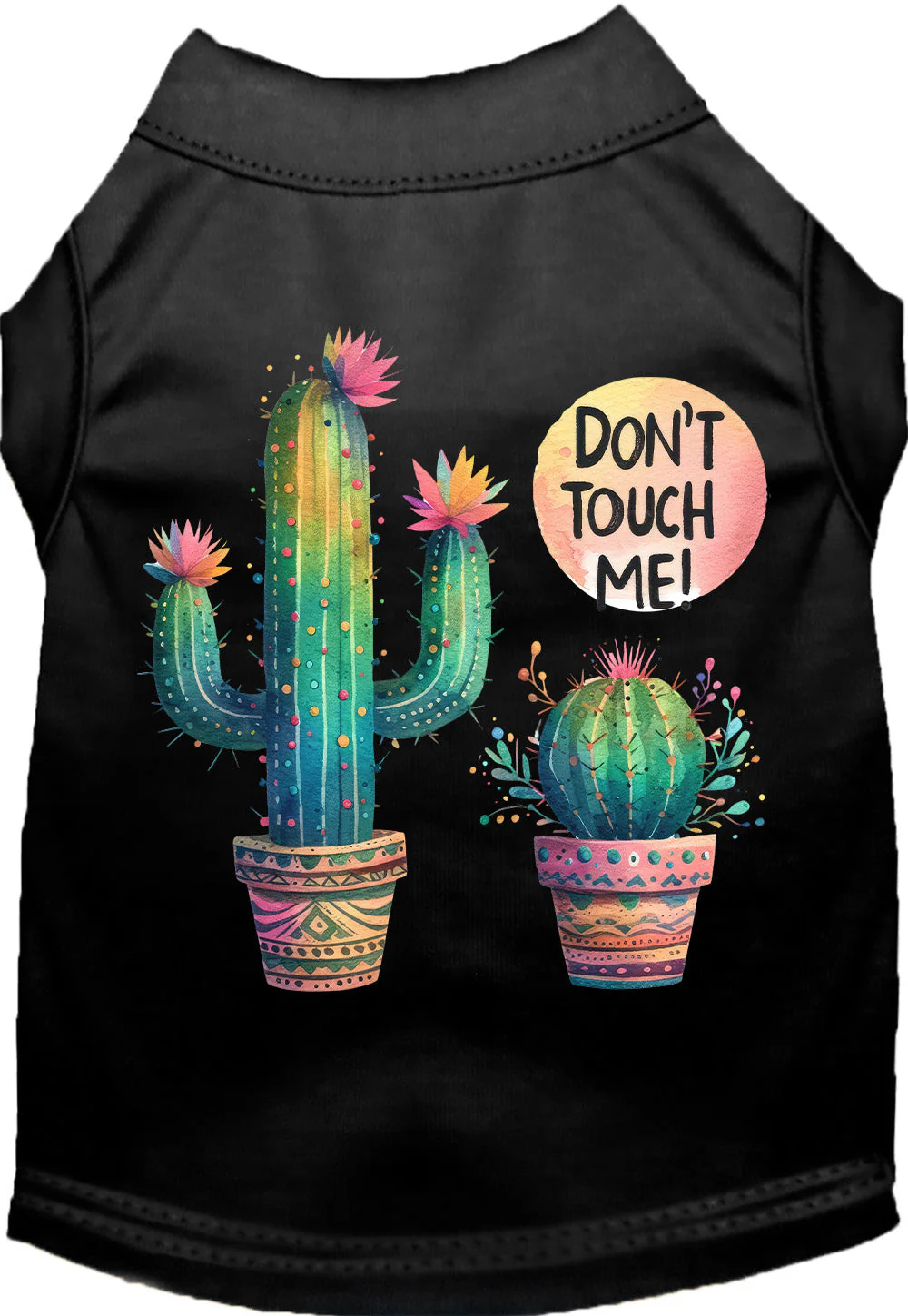 Adorable Cat or Dog Shirt for Pets "Don't Touch Me Cactus" - Image 4