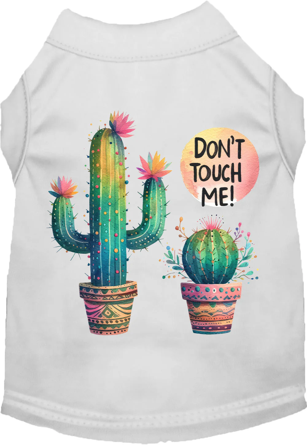 Adorable Cat or Dog Shirt for Pets "Don't Touch Me Cactus" - Image 5