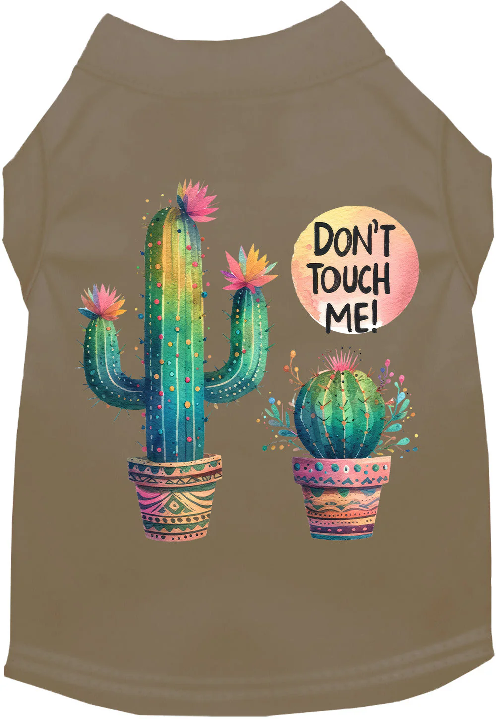 Adorable Cat or Dog Shirt for Pets "Don't Touch Me Cactus" - Image 6
