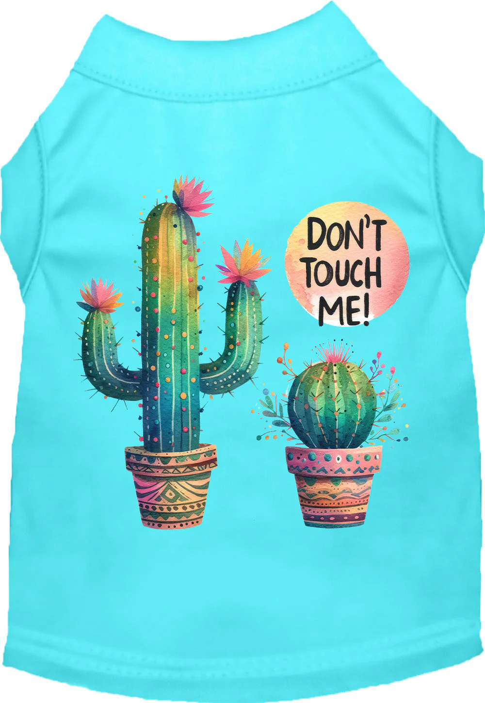 Adorable Cat or Dog Shirt for Pets "Don't Touch Me Cactus" - Image 7