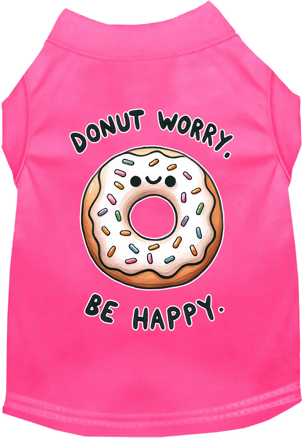 Adorable Cat or Dog Shirt for Pets "Donut Worry, Be Happy" - Image 7
