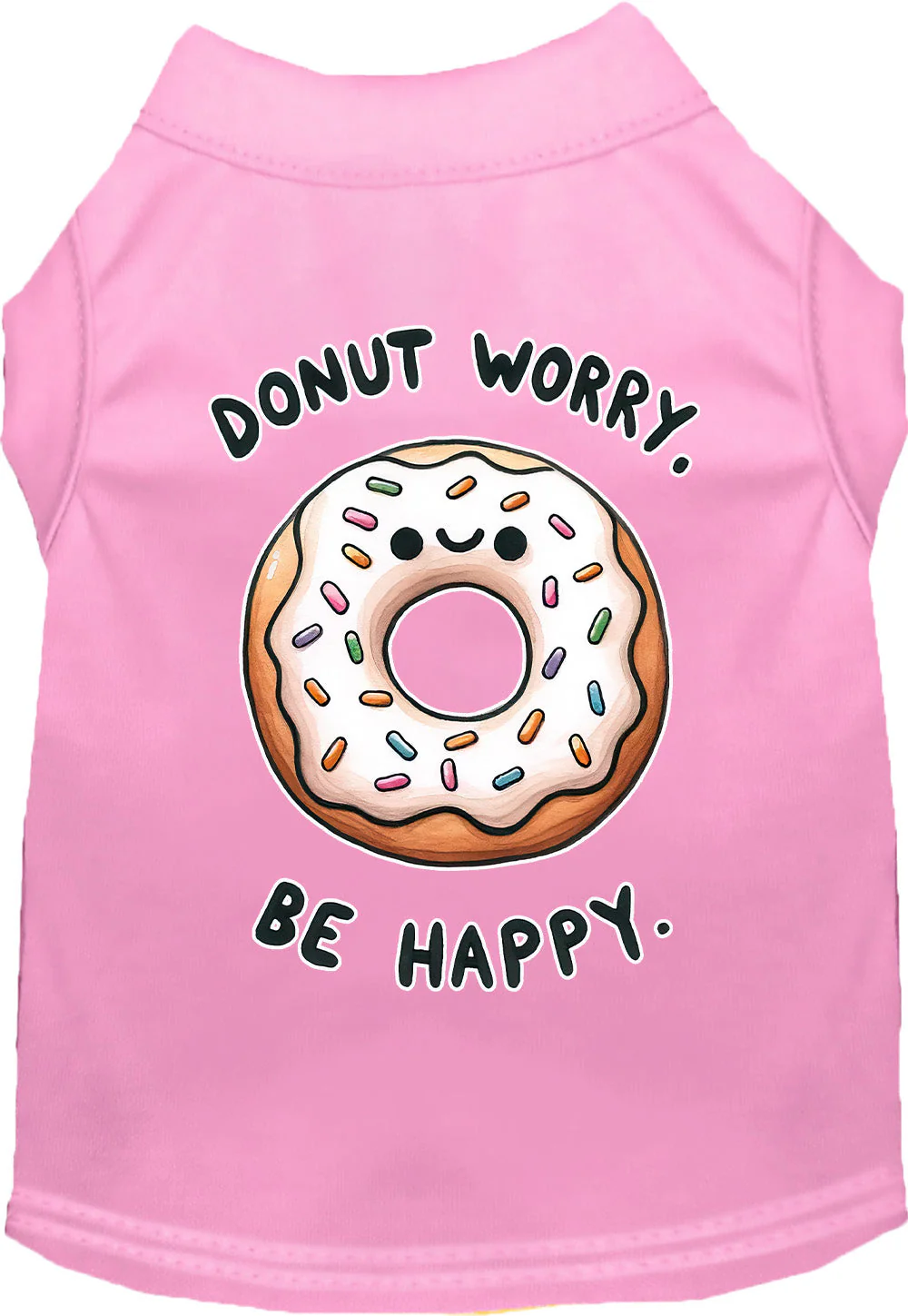 Adorable Cat or Dog Shirt for Pets "Donut Worry, Be Happy" - Image 9