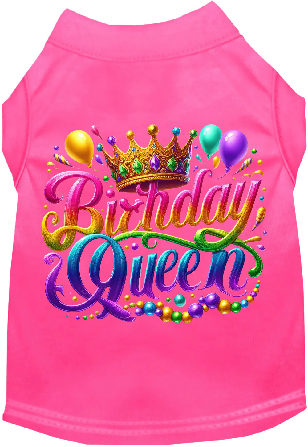 Adorable Cat or Dog Shirt for Pets "Gorgeous Birthday Queen" - Image 2