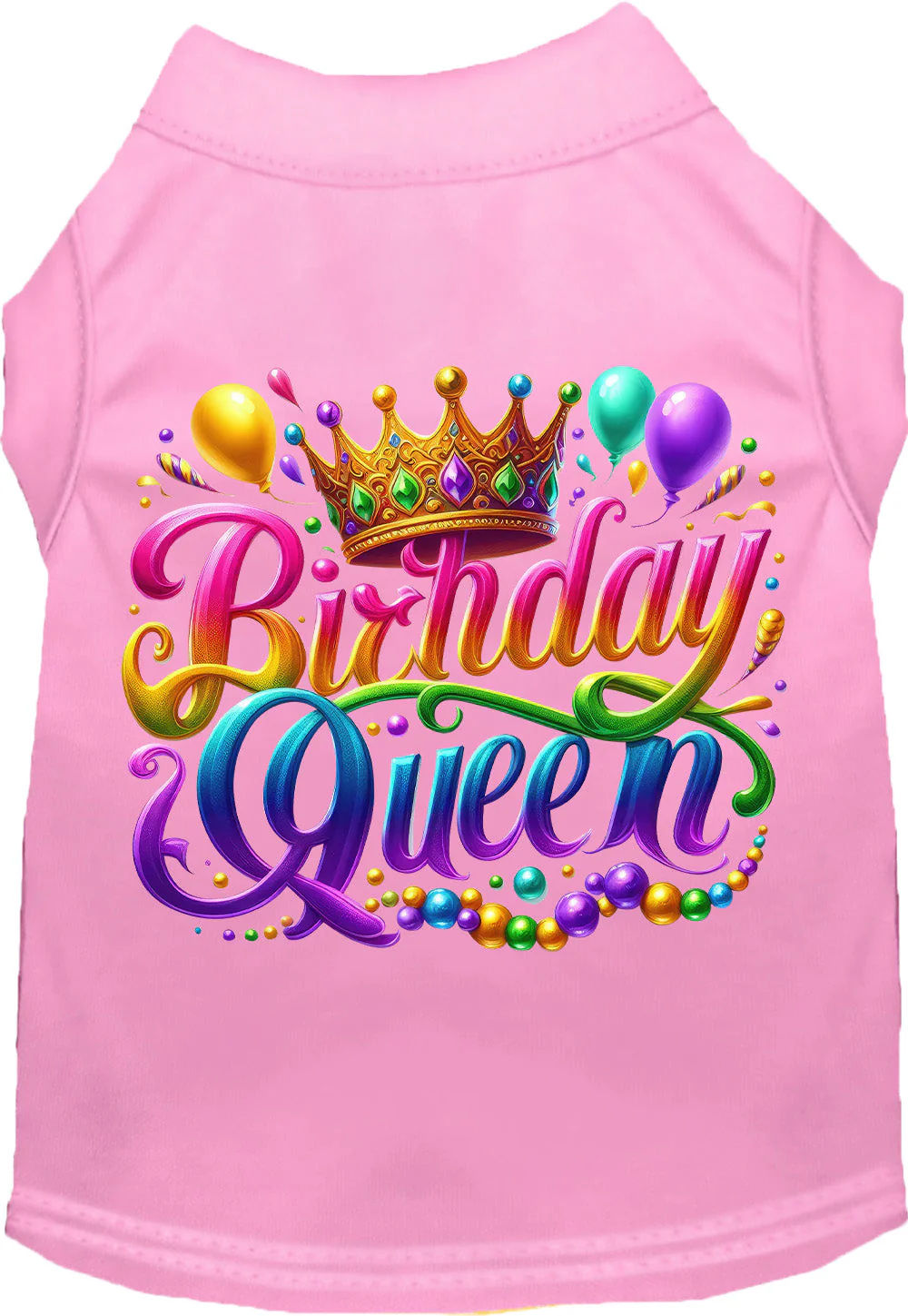 Adorable Cat or Dog Shirt for Pets "Gorgeous Birthday Queen" - Image 3