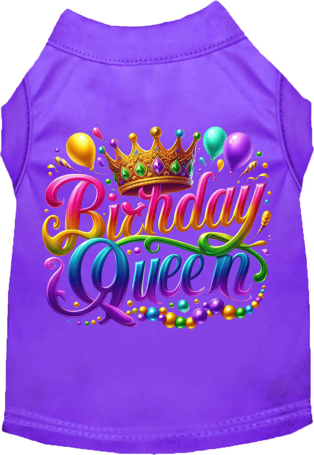 Adorable Cat or Dog Shirt for Pets "Gorgeous Birthday Queen" - Image 4