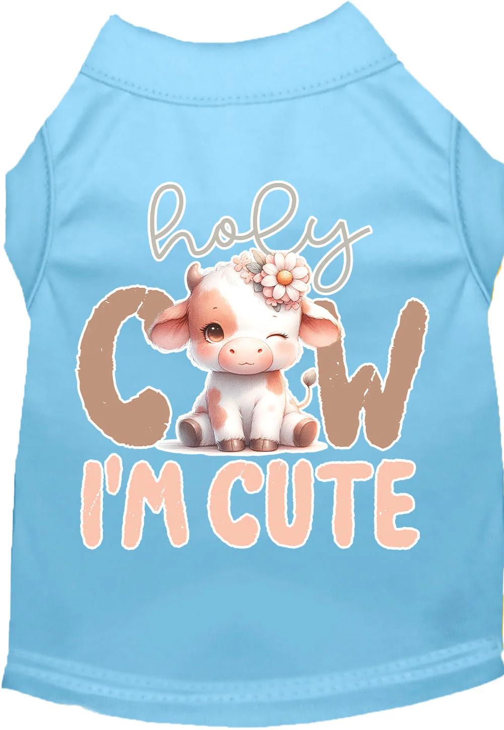 Adorable Cat or Dog Shirt for Pets "Holy Cow, I'm Cute" - Image 2