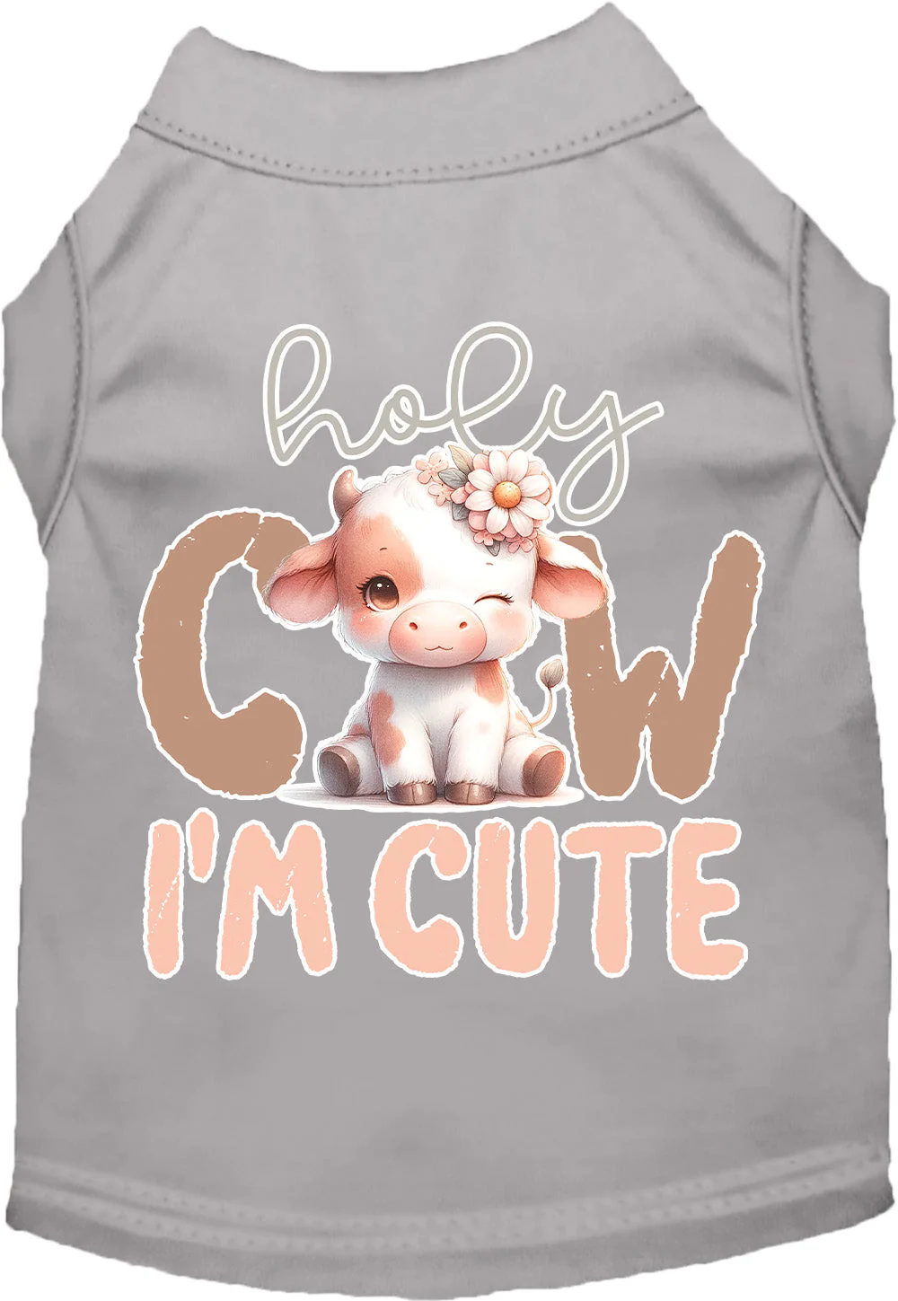 Adorable Cat or Dog Shirt for Pets "Holy Cow, I'm Cute" - Image 8