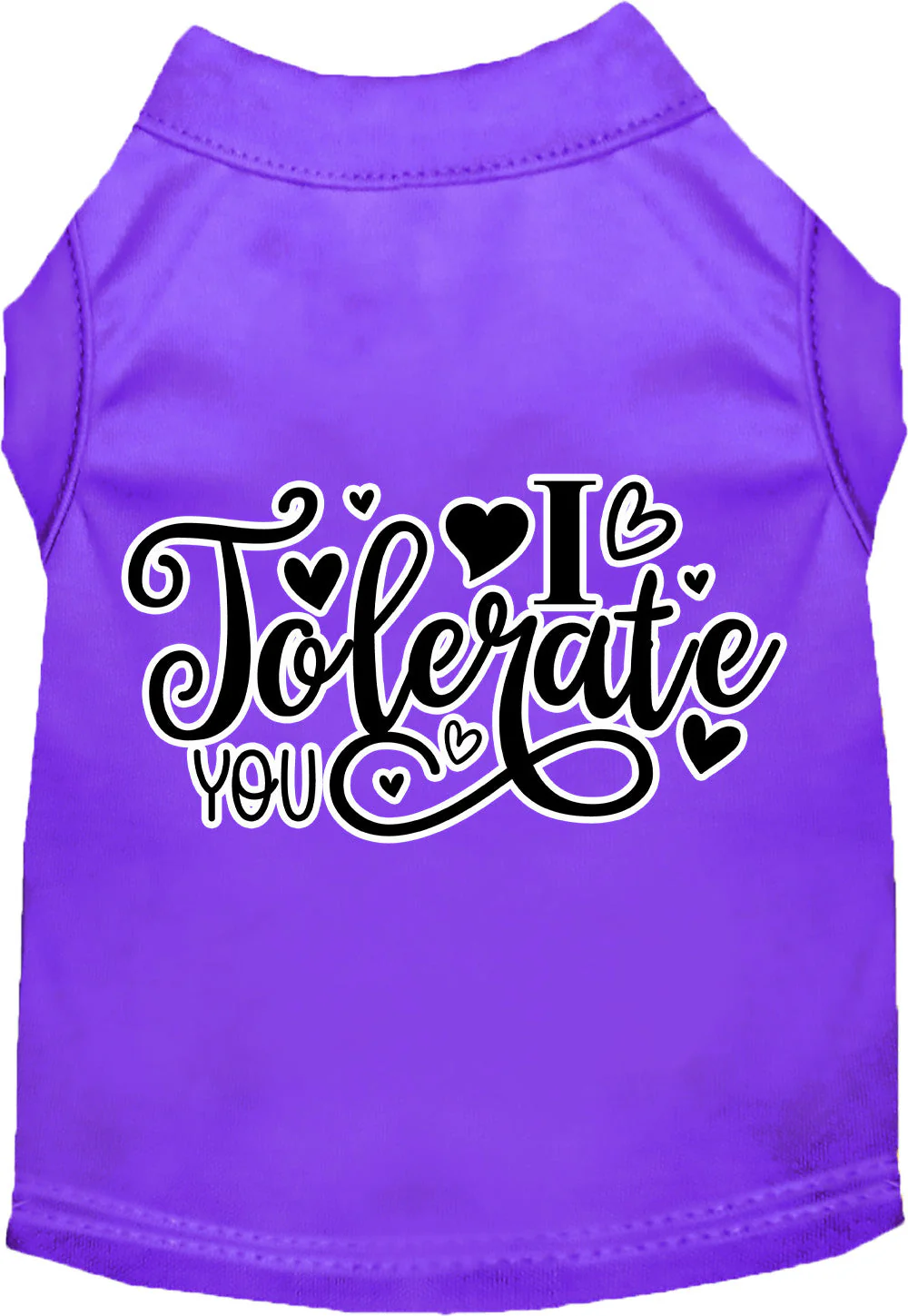 Adorable Cat or Dog Shirt for Pets "I Tolerate You" - Image 10