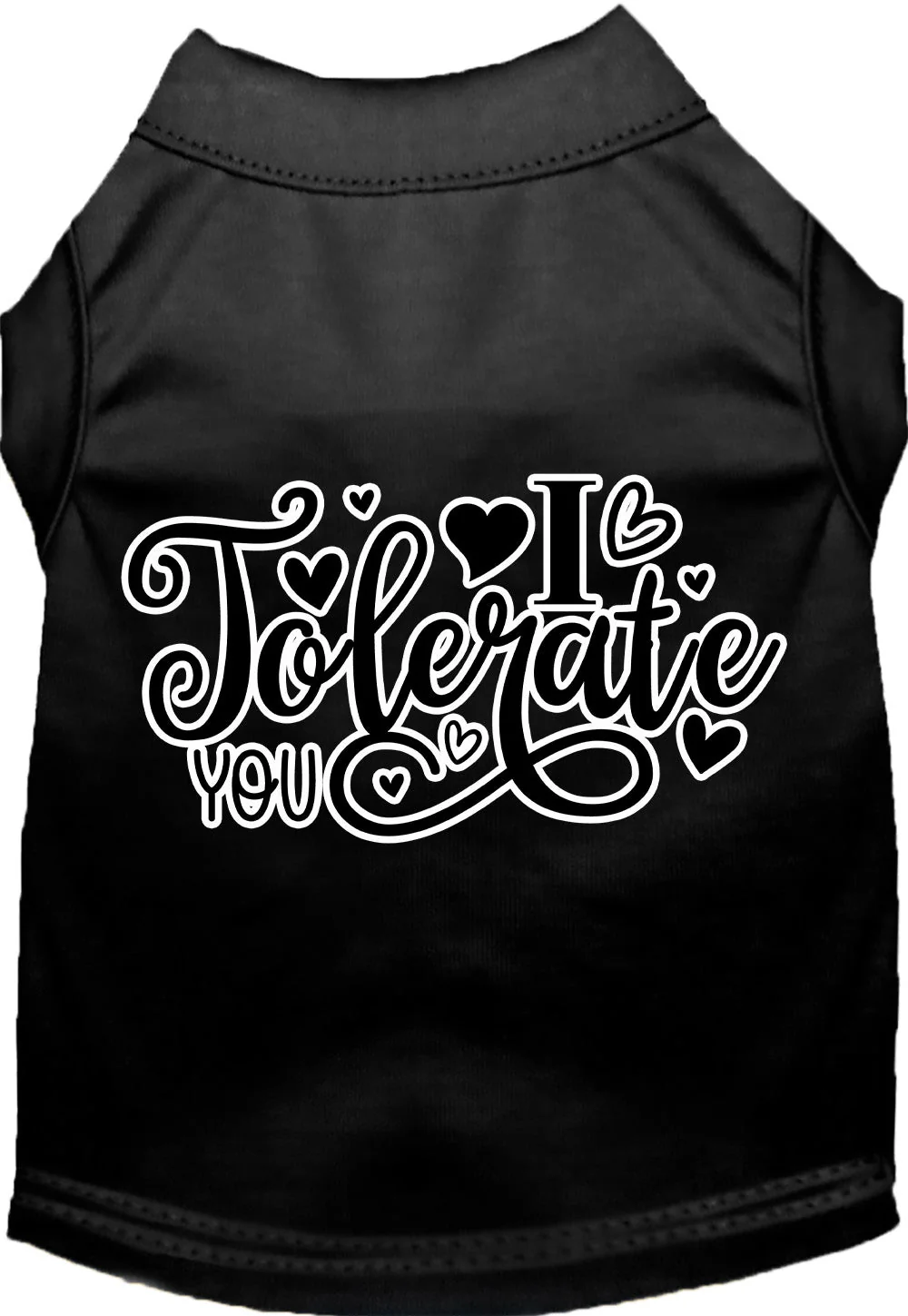 Adorable Cat or Dog Shirt for Pets "I Tolerate You" - Image 4
