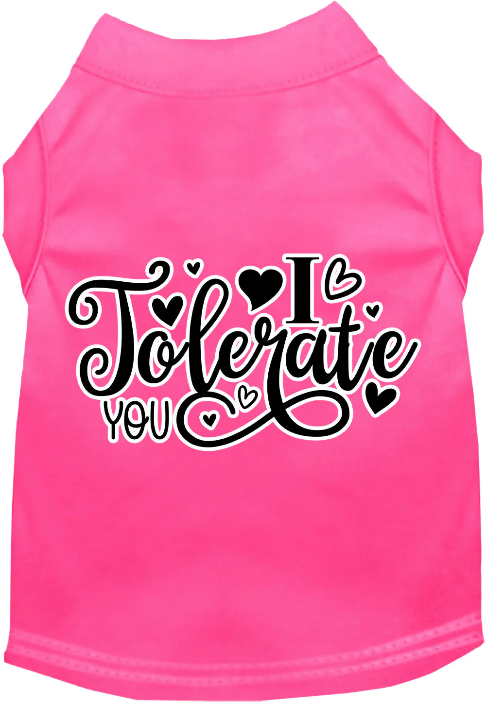 Adorable Cat or Dog Shirt for Pets "I Tolerate You" - Image 6