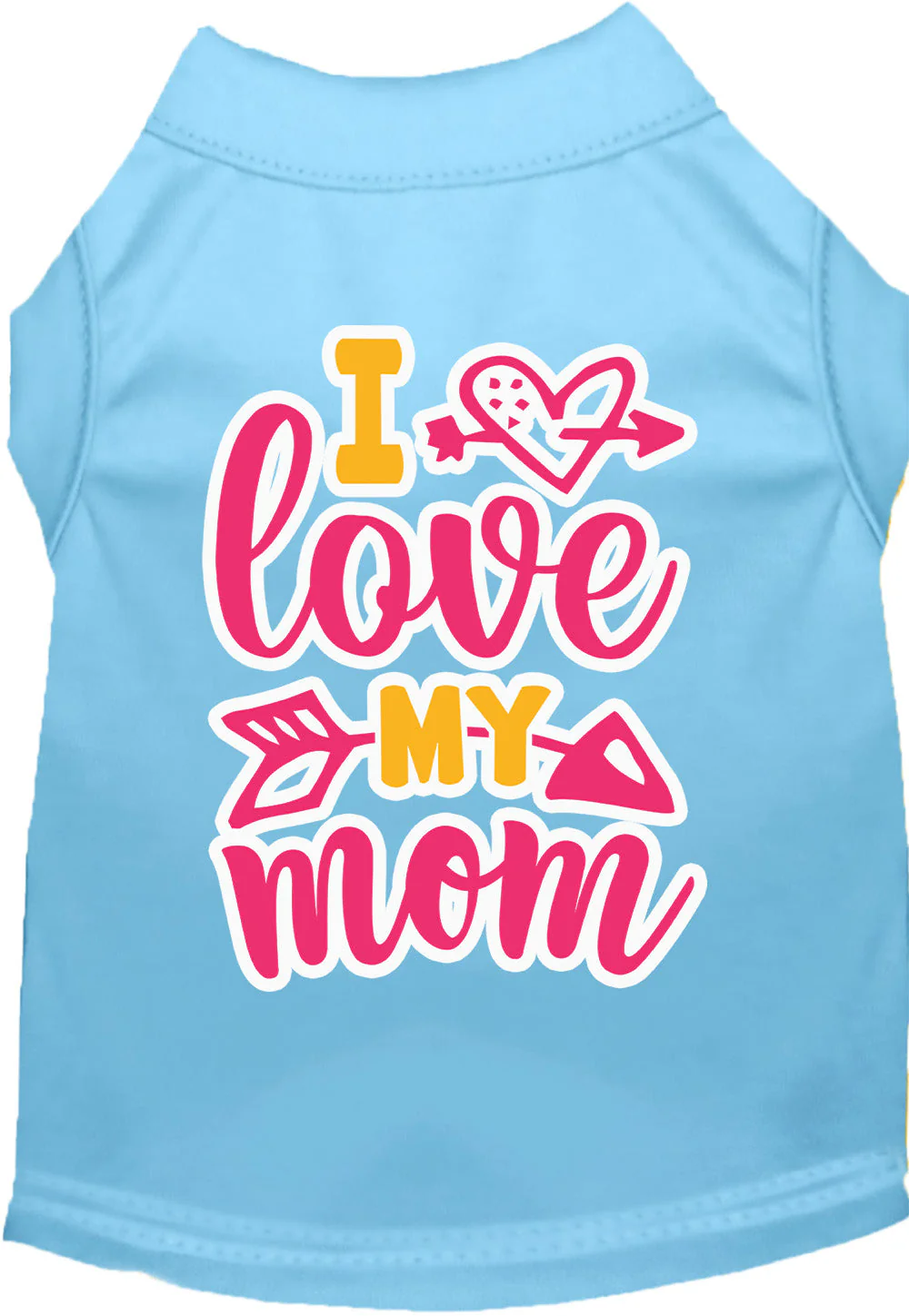 Adorable Cat or Dog Shirt for Pets "Pink I Love My Mom" - Image 2