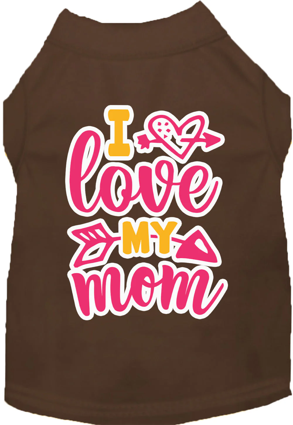 Adorable Cat or Dog Shirt for Pets "Pink I Love My Mom" - Image 6
