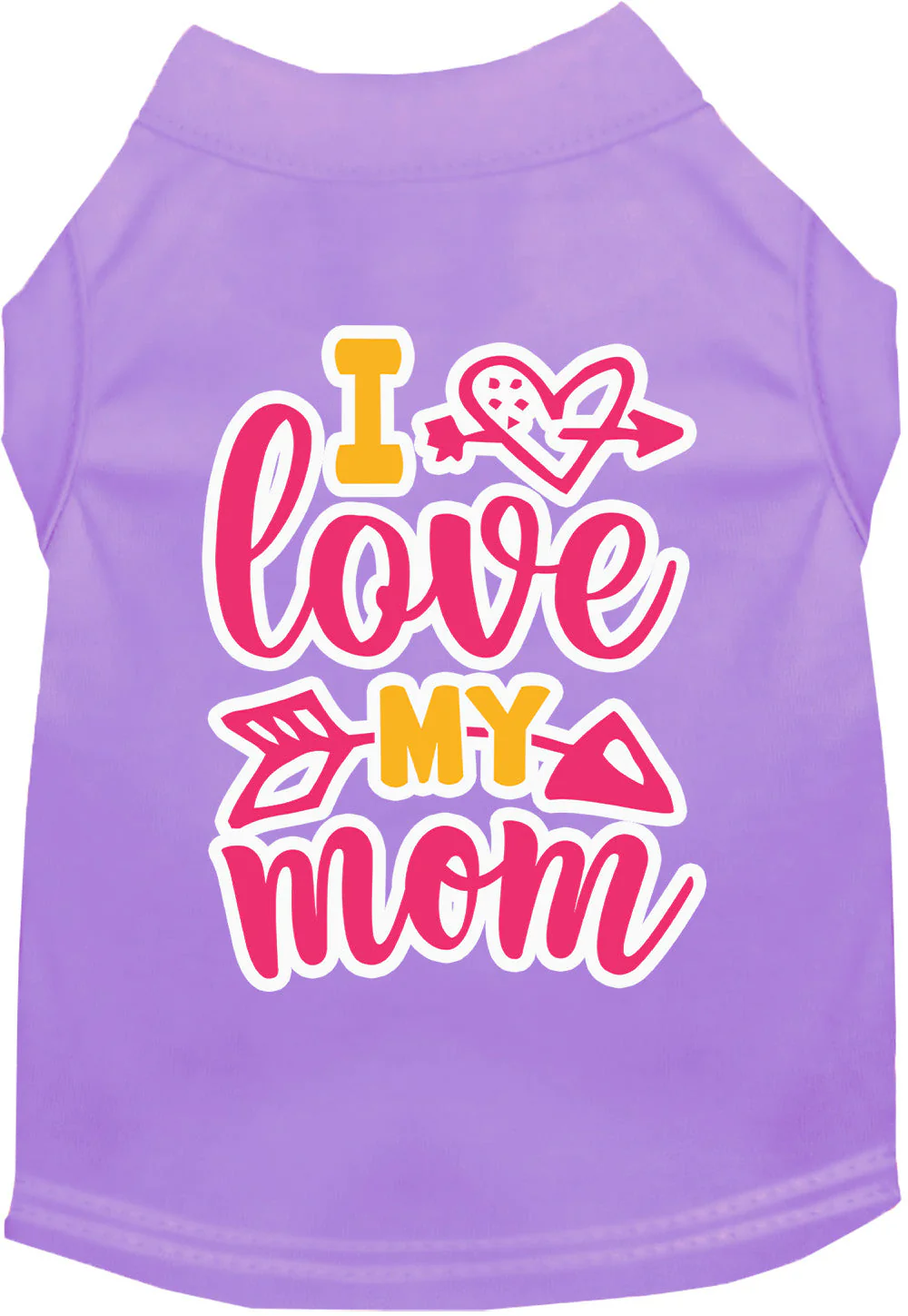 Adorable Cat or Dog Shirt for Pets "Pink I Love My Mom" - Image 7